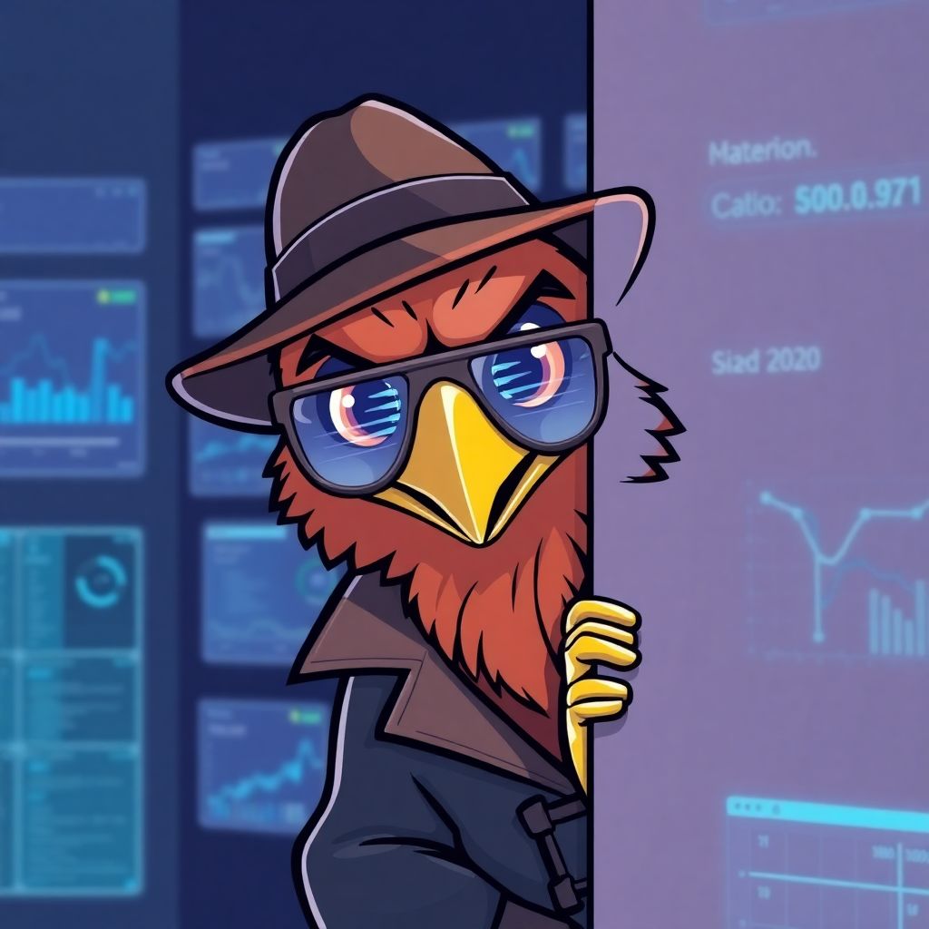 Trace mascot peeking